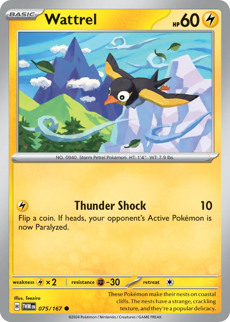 Wattrel — SV06: Twilight Masquerade — Pokémon