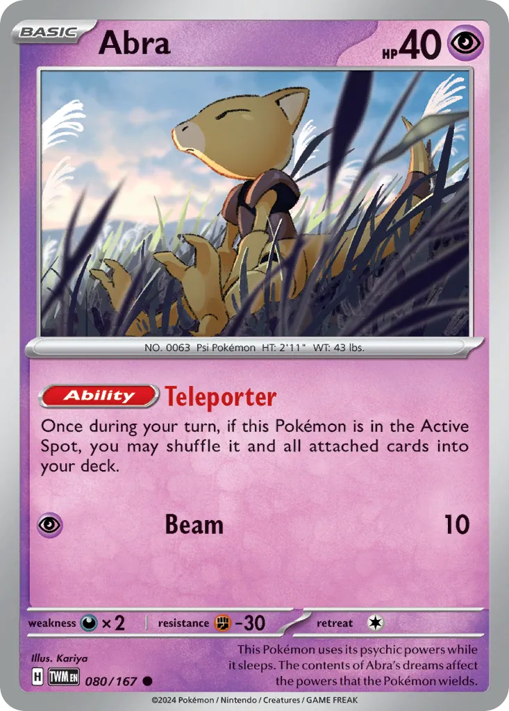 Abra — SV06: Twilight Masquerade — Pokemon