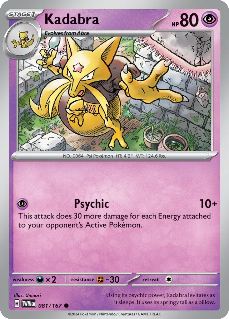 Kadabra — SV06: Twilight Masquerade — Pokémon