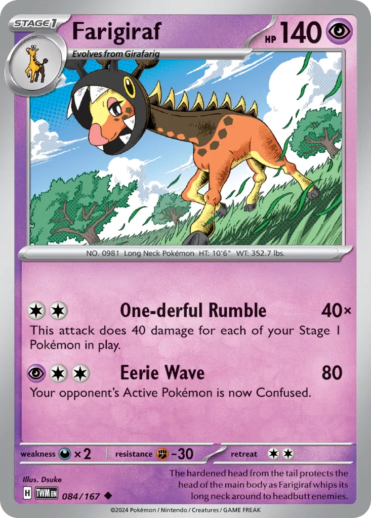 Farigiraf — SV06: Twilight Masquerade — Pokémon