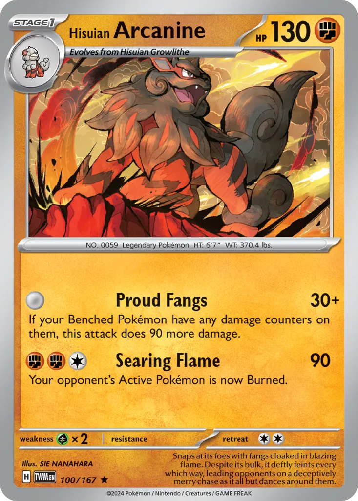 Hisuian Arcanine — SV06: Twilight Masquerade — Pokémon