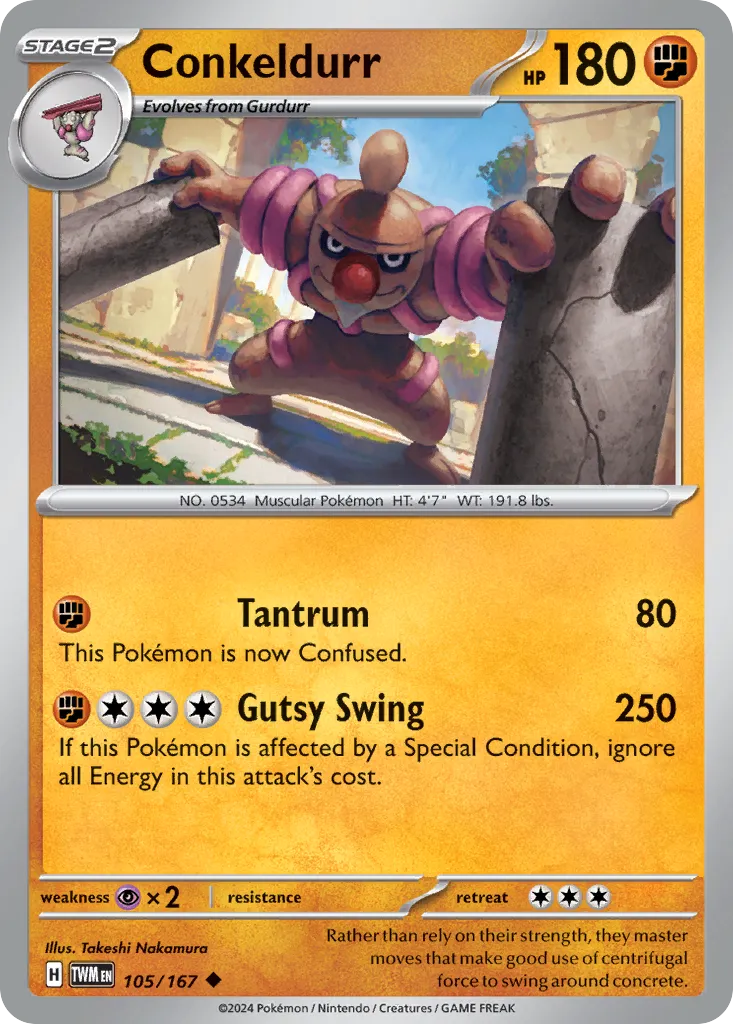 Conkeldurr from SV06: Twilight Masquerade - Pokemon