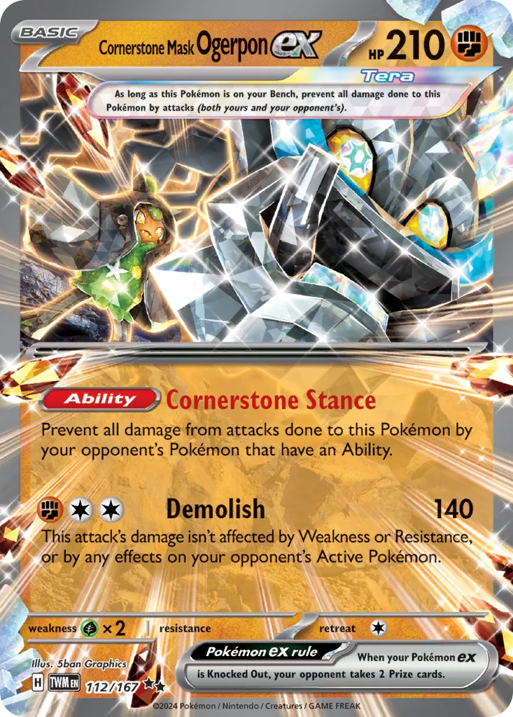 Cornerstone Mask Ogerpon ex — SV06: Twilight Masquerade — Pokémon