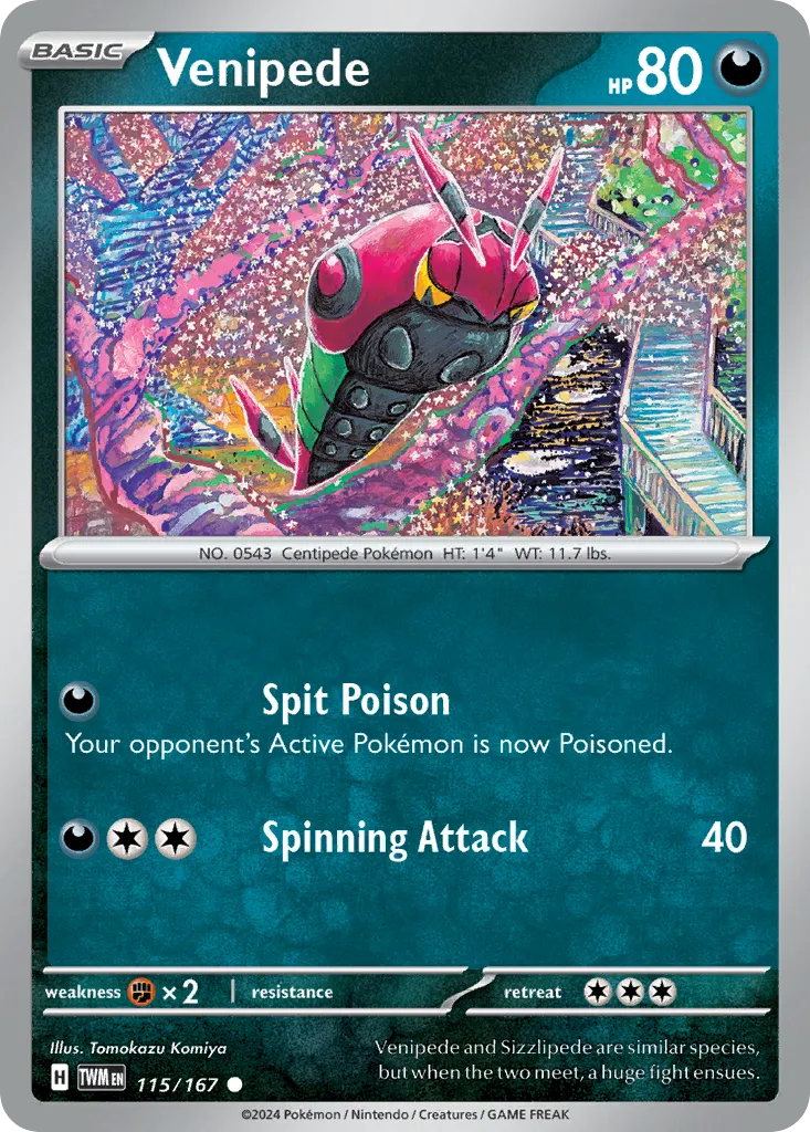 Venipede — SV06: Twilight Masquerade — Pokémon
