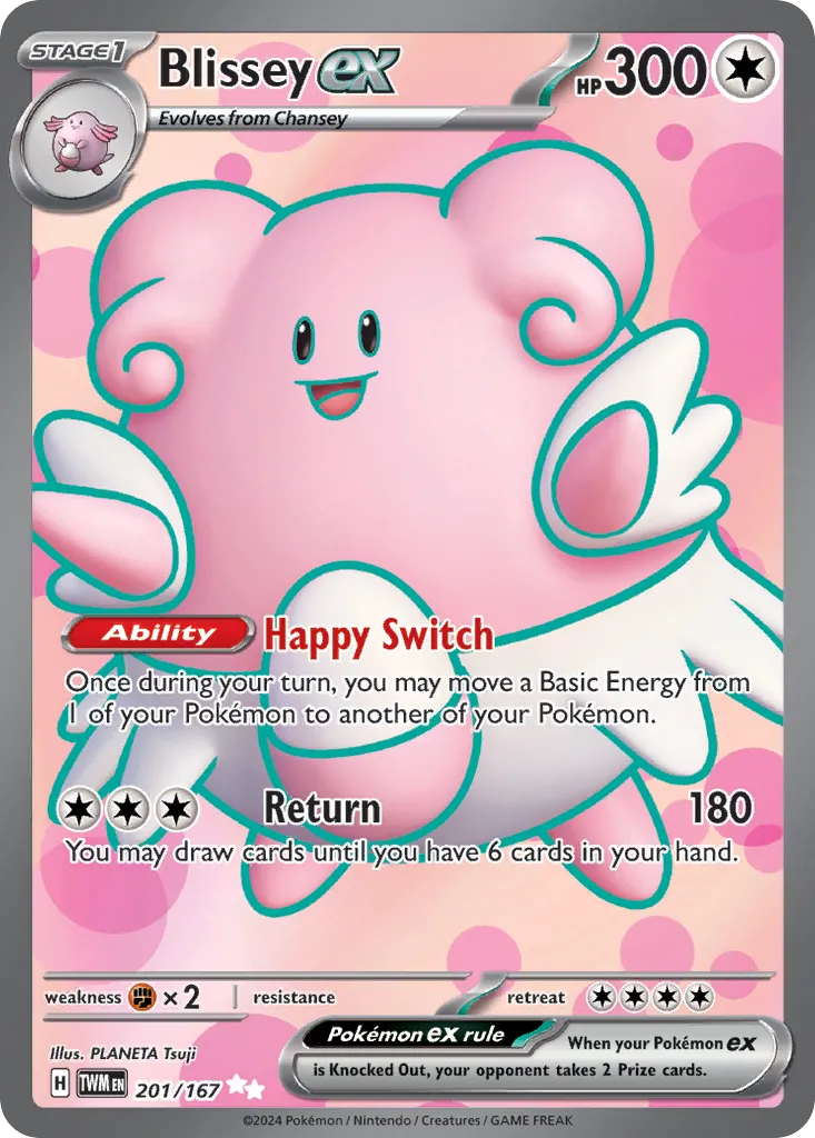 Blissey ex from SV06: Twilight Masquerade - Pokemon