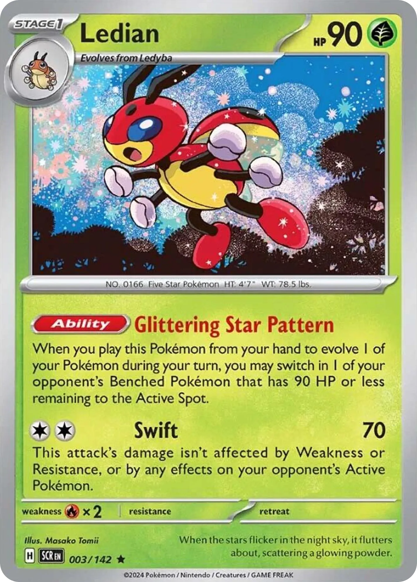 Ledian — SV07: Stellar Crown — Pokémon