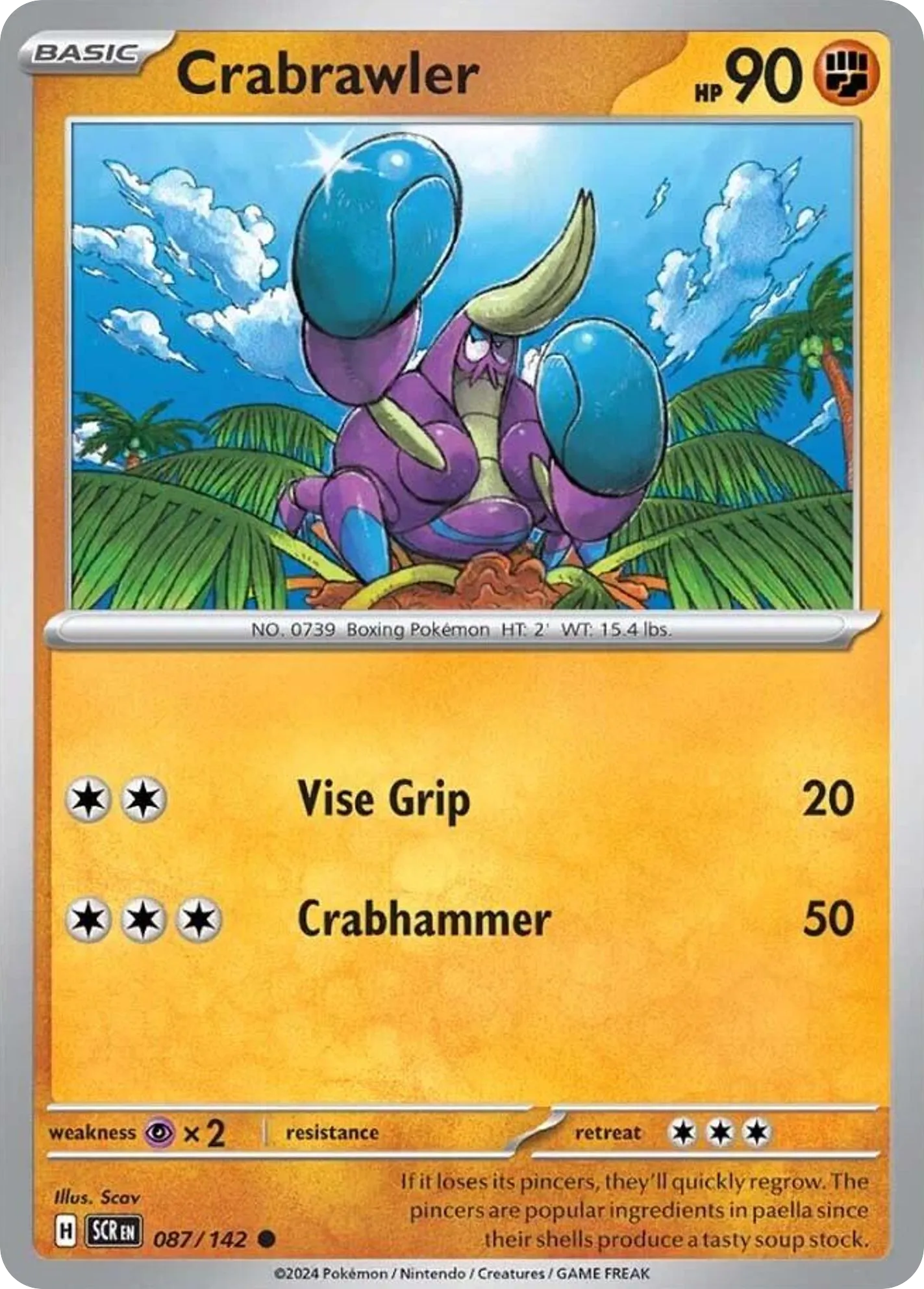 Crabrawler — SV07: Stellar Crown — Pokémon