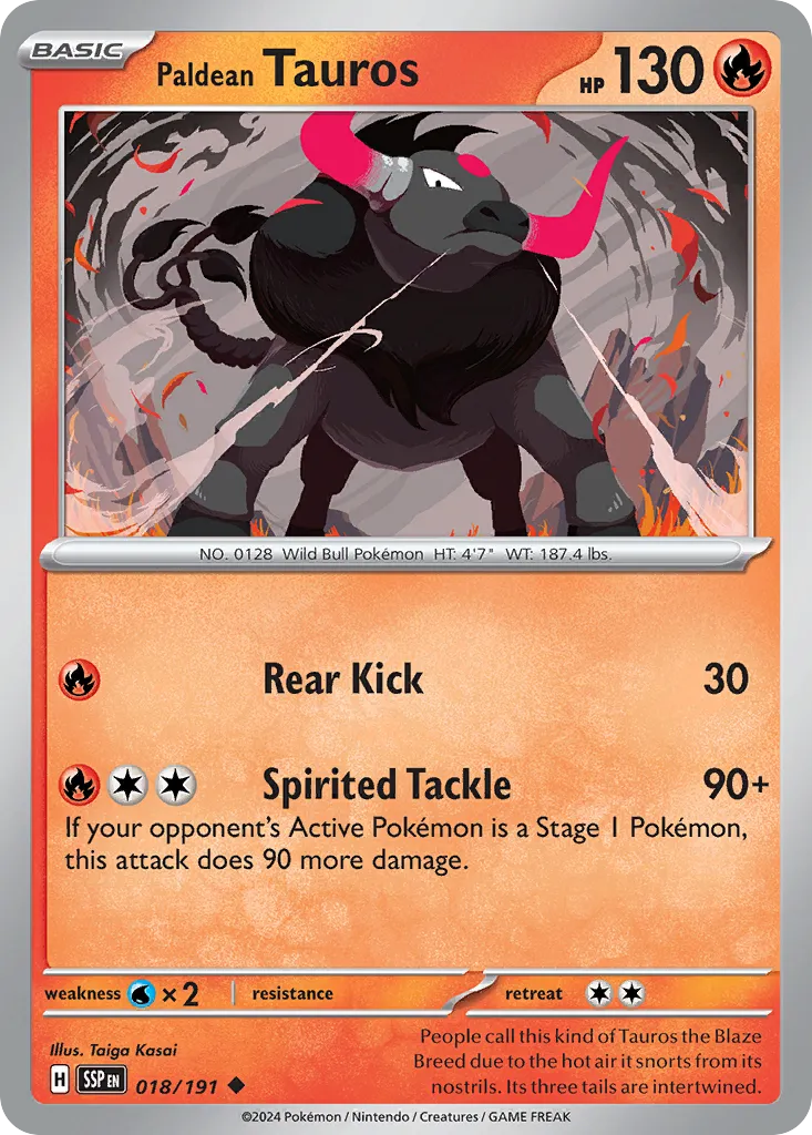 Tauros de Paldea — SV08: Surging Sparks — Pokémon
