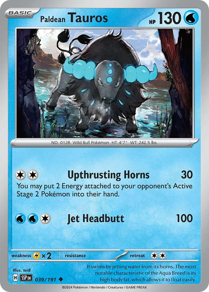 Tauros de Paldea — SV08: Surging Sparks — Pokémon