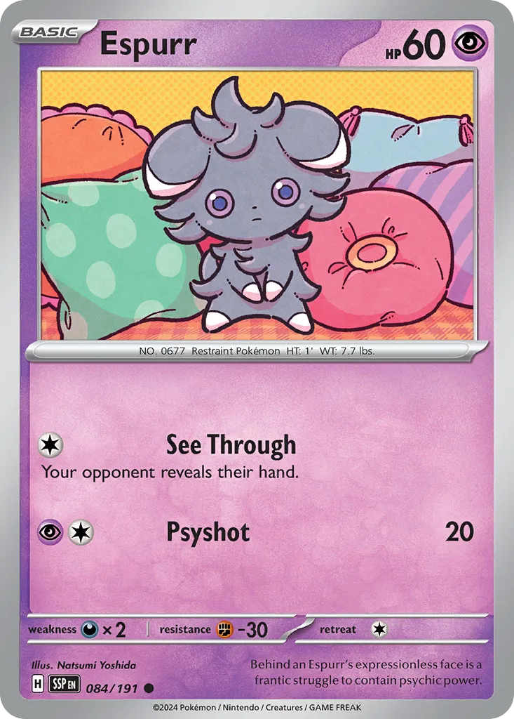 Espurr — SV08: Surging Sparks — Pokémon