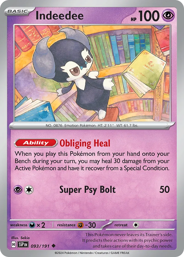 Indeedee — SV08: Surging Sparks — Pokémon