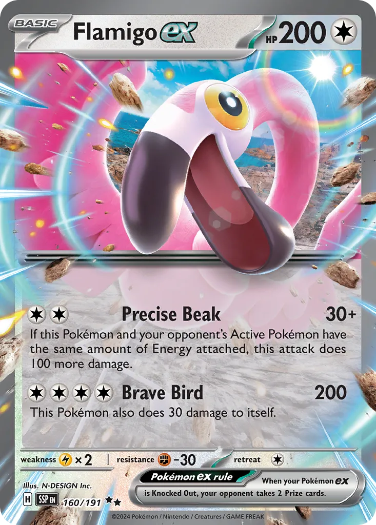 Flamigo ex — SV08: Surging Sparks — Pokémon