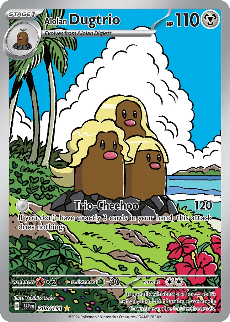 Alolan Dugtrio — SV08: Surging Sparks — Pokémon