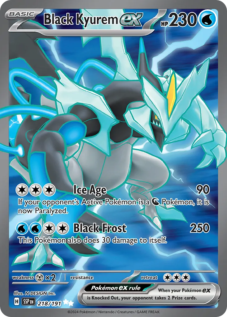 Black Kyurem ex — SV08: Surging Sparks — Pokémon