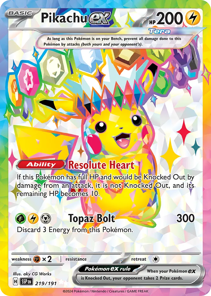 Pikachu ex — SV08: Surging Sparks — Pokemon