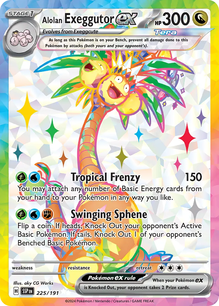 Alolan Exeggutor ex from SV08: Surging Sparks - Pokemon