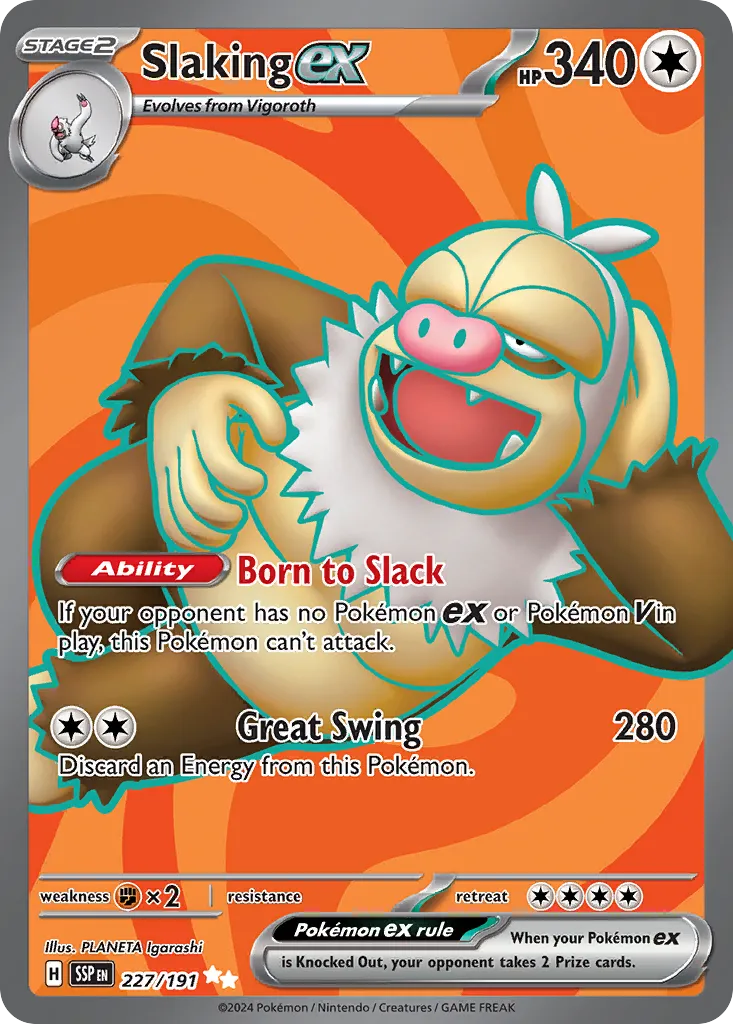 Slaking ex — SV08: Surging Sparks — Pokémon