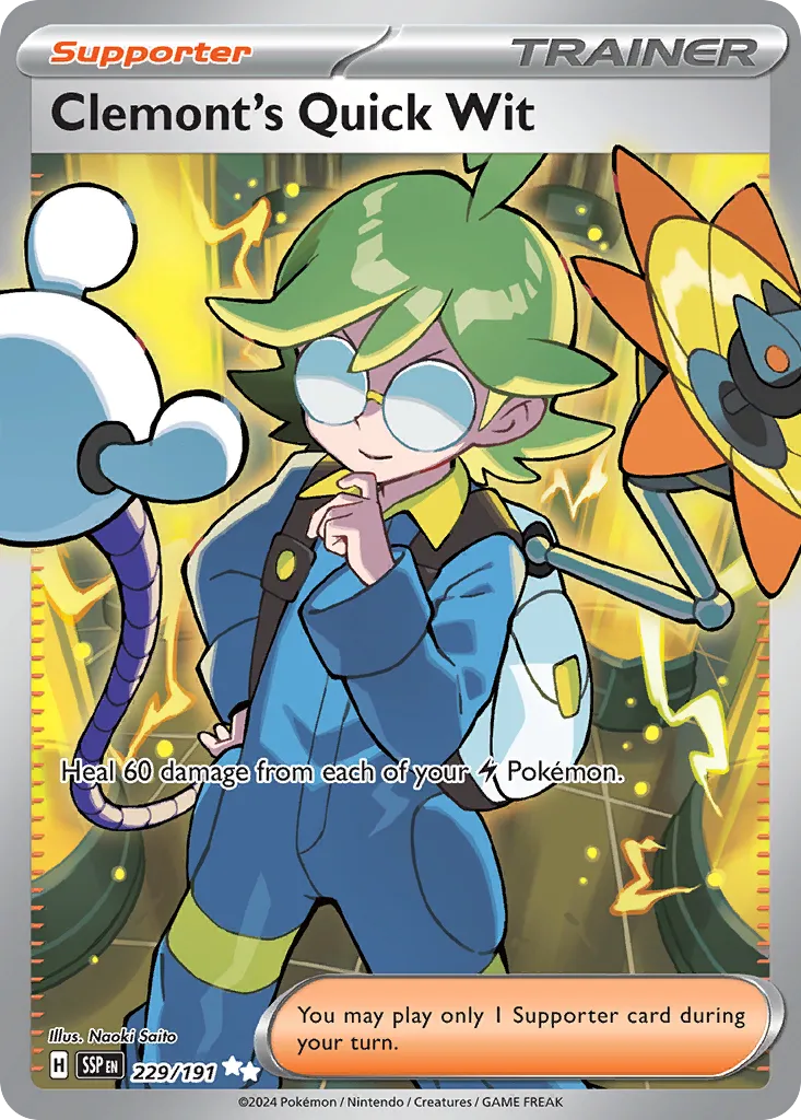 Clemont's Quick Wit — SV08: Surging Sparks — Pokémon