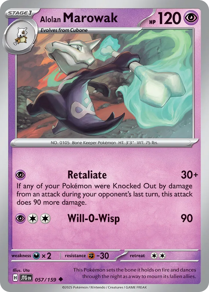 Alolan Marowak — SV09: Journey Together — Pokémon