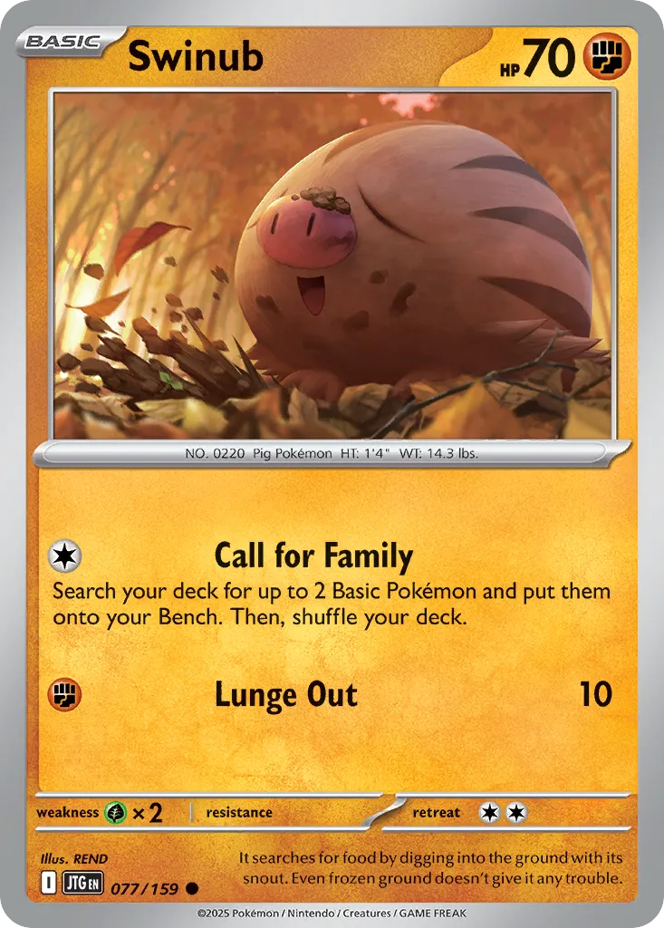 Swinub — SV09: Journey Together — Pokémon