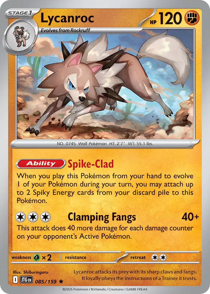 Lycanroc — SV09: Journey Together — Pokemon