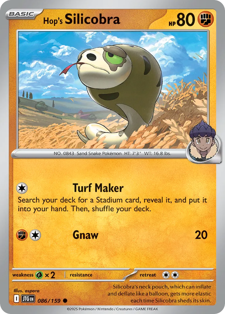 Hop's Silicobra — SV09: Journey Together — Pokémon