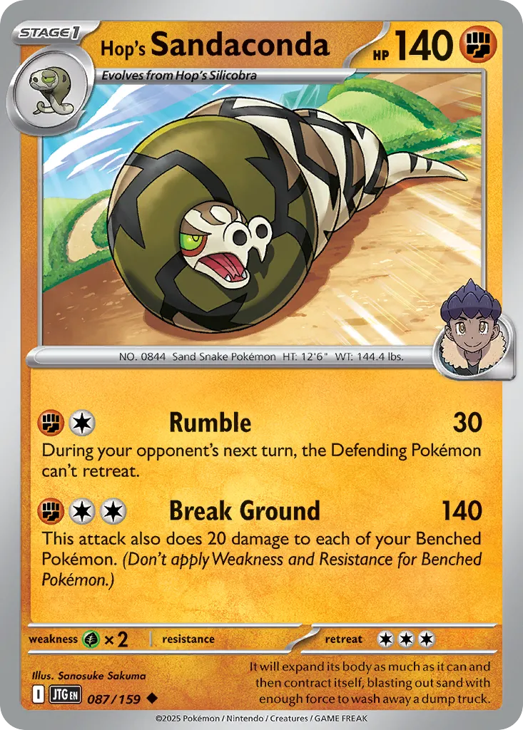 Hop's Sandaconda — SV09: Journey Together — Pokémon