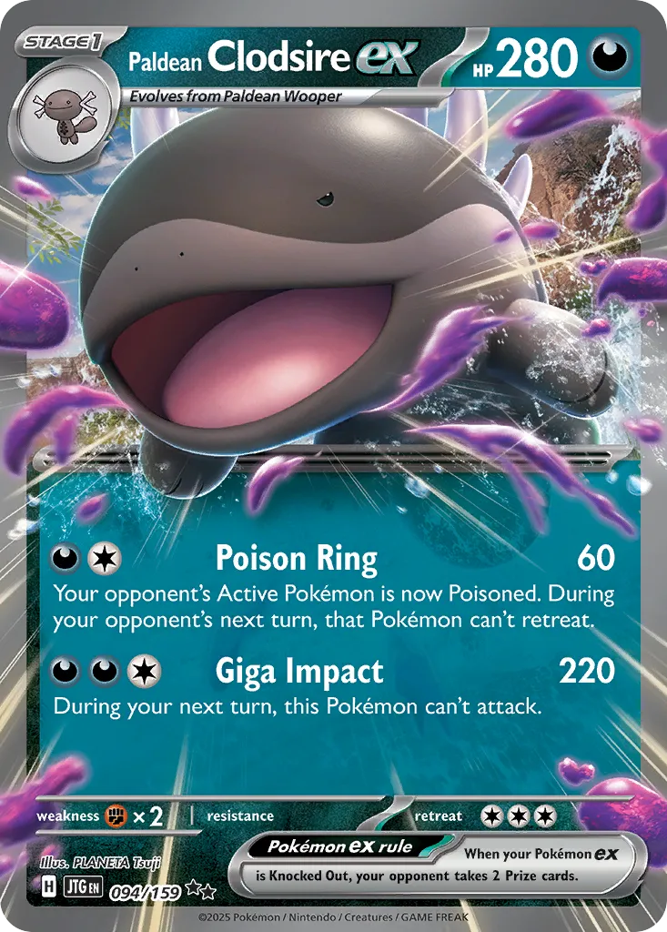 Paldean Clodsire ex — SV09: Journey Together — Pokémon