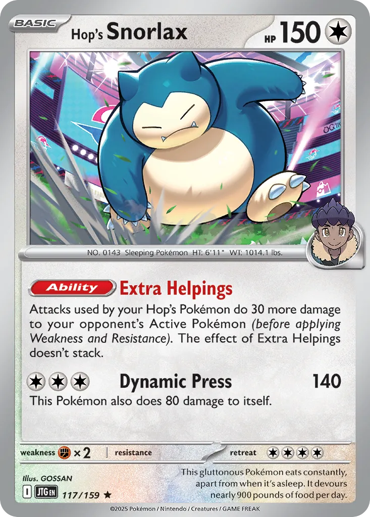 Hop's Snorlax — SV09: Journey Together — Pokémon