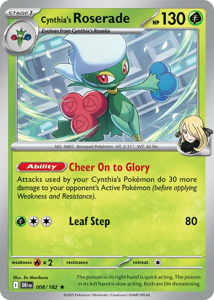 Roserade de Cynthia — SV10: Destined Rivals — Pokémon