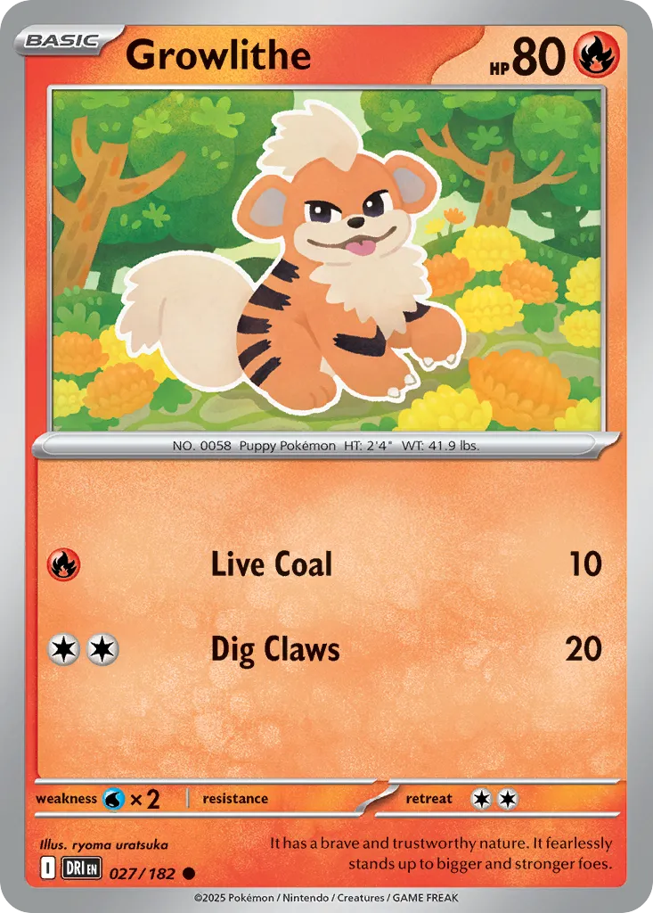 Growlithe — SV10: Destined Rivals — Pokémon