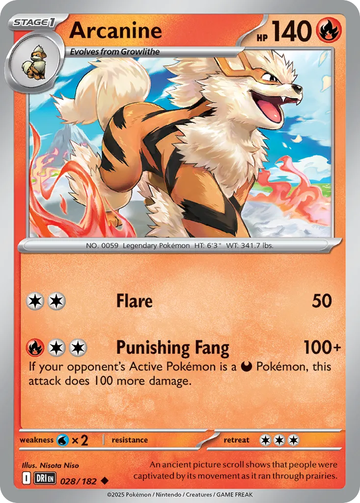 Arcanine — SV10: Destined Rivals — Pokémon