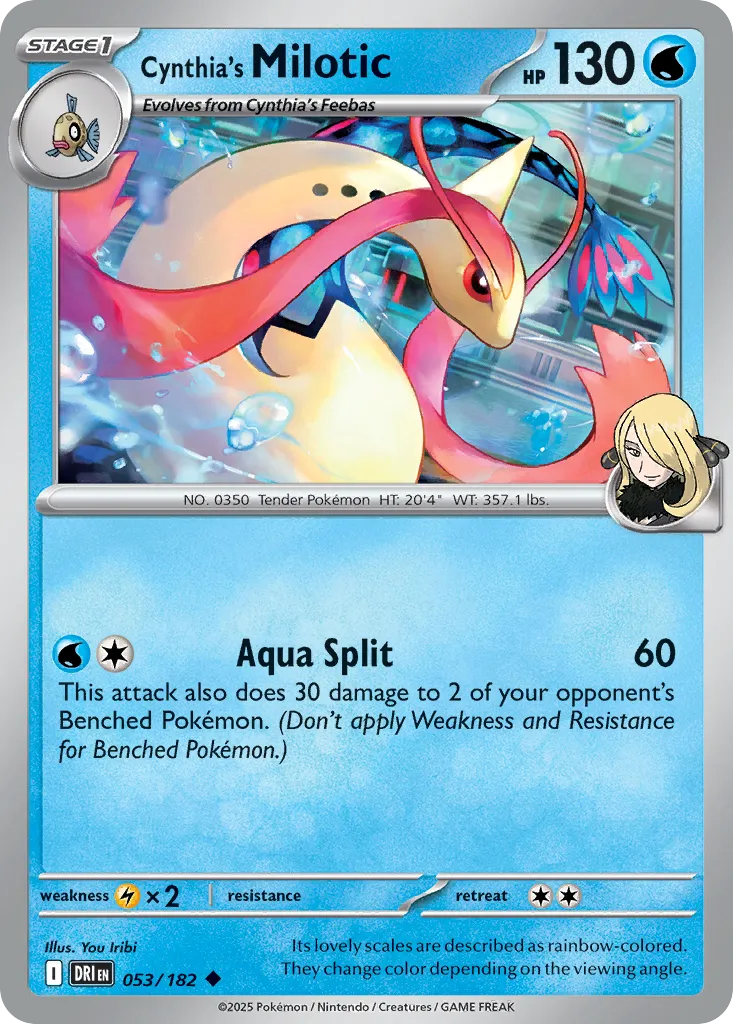 Cynthia's Milotic from SV10: Destined Rivals - Pokemon