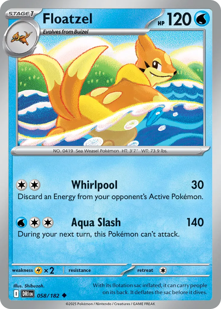 Floatzel — SV10: Destined Rivals — Pokémon