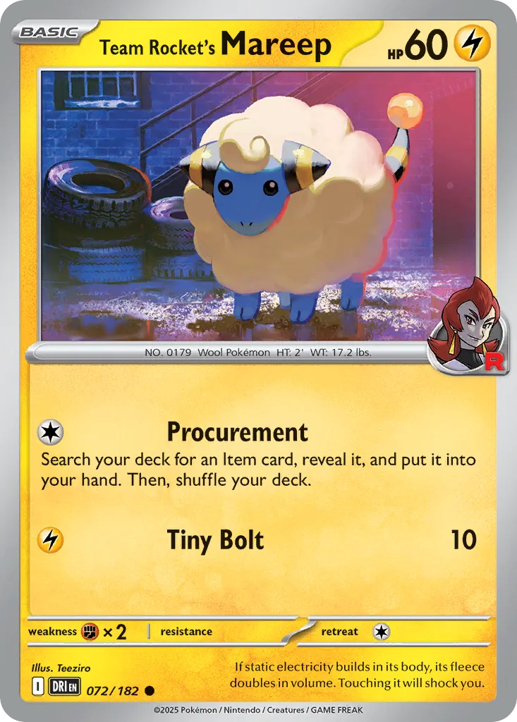 Team Rocket's Mareep — SV10: Destined Rivals — Pokémon