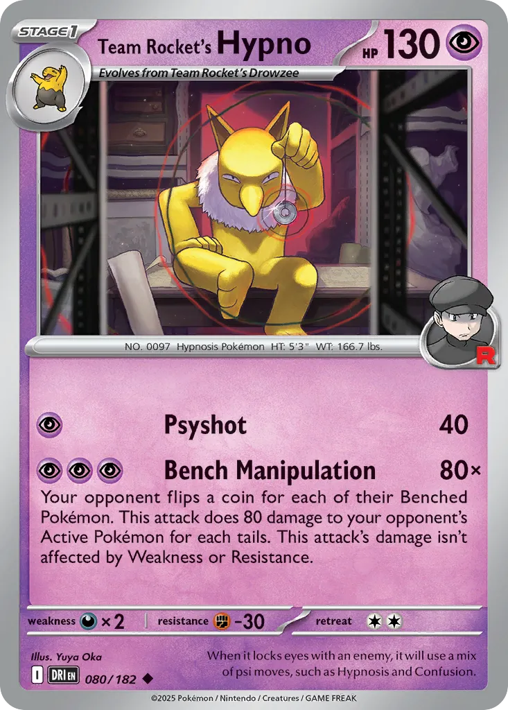Hypnomade de la Team Rocket — SV10: Destined Rivals — Pokémon