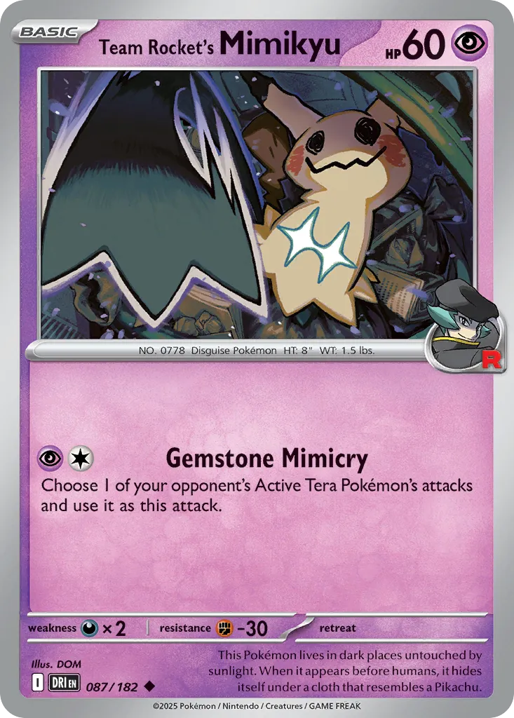 Mimiqui de la Team Rocket — SV10: Destined Rivals — Pokémon