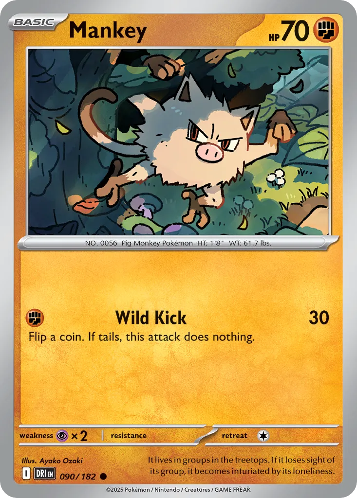 Mankey — SV10: Destined Rivals — Pokémon