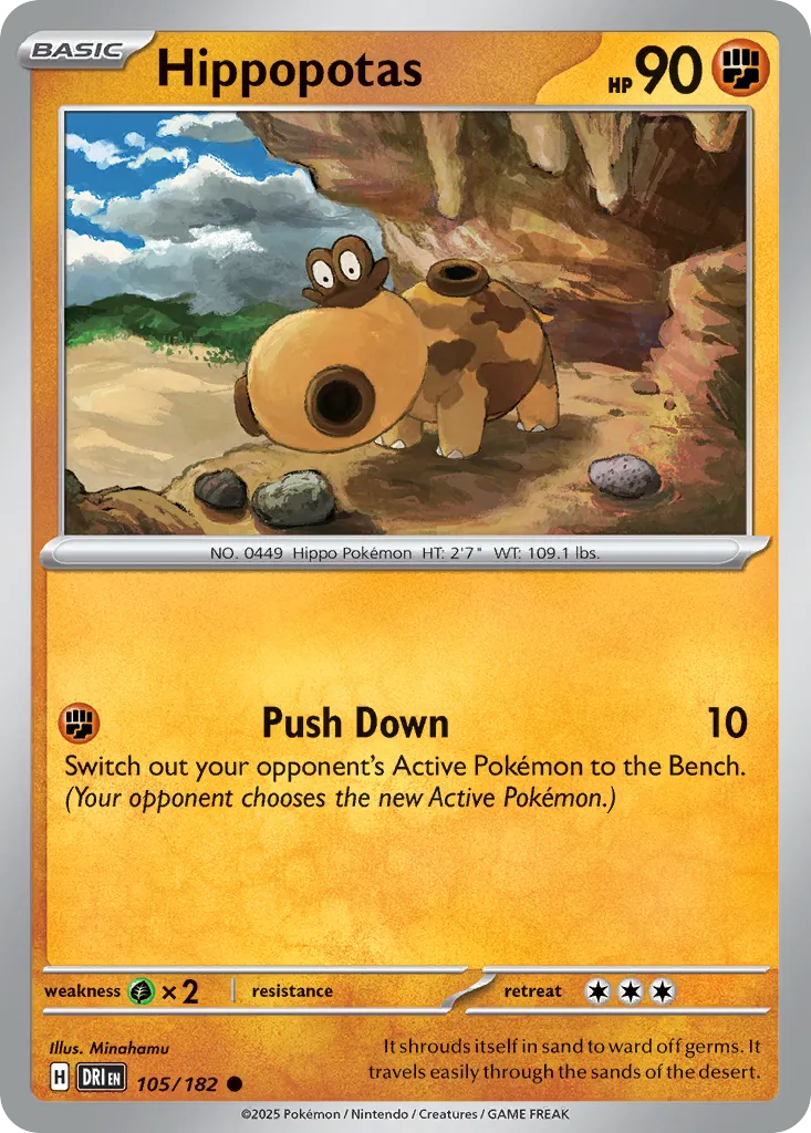 Hippopotas — SV10: Destined Rivals — Pokémon