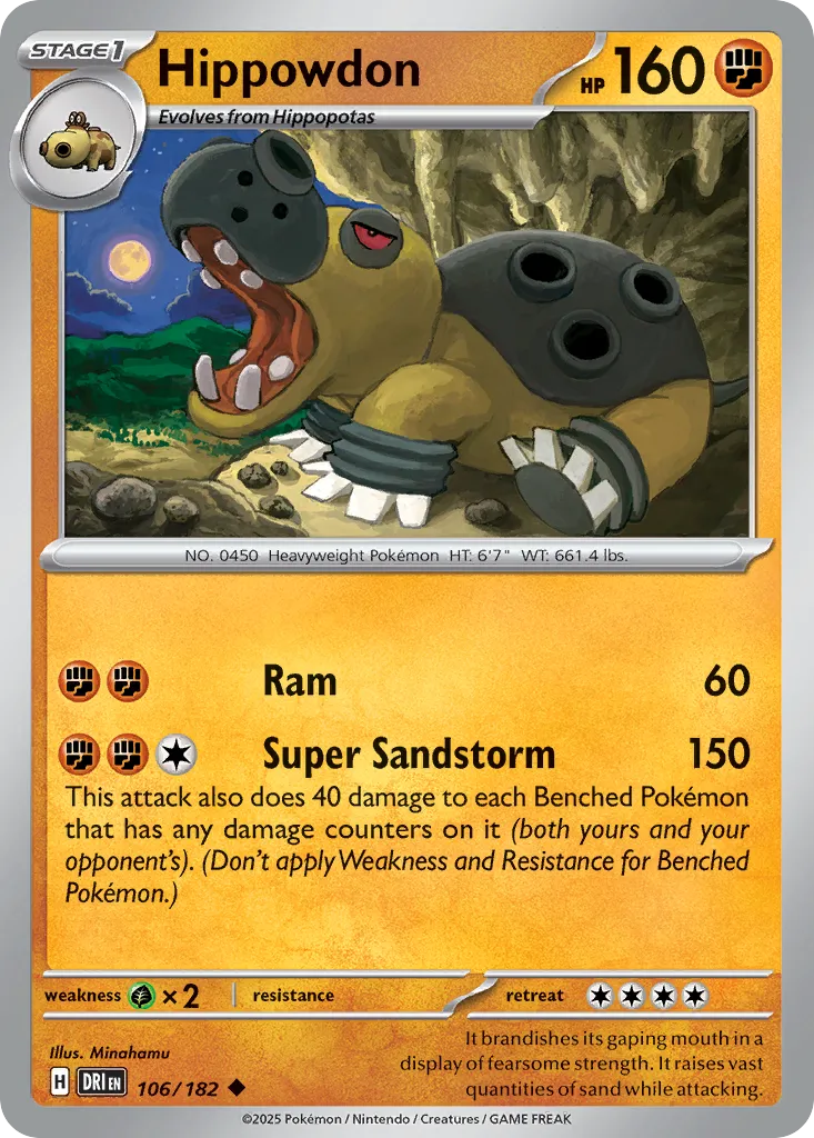 Hippowdon — SV10: Destined Rivals — Pokémon