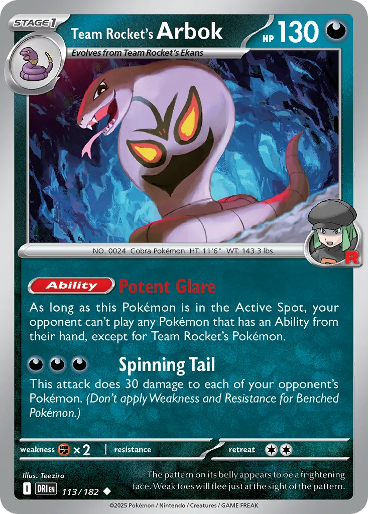 Team Rocket's Arbok — SV10: Destined Rivals — Pokémon