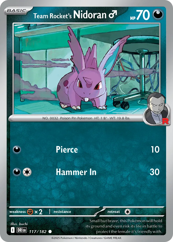 Team Rocket's Nidoran M from SV10: Destined Rivals - Pokemon