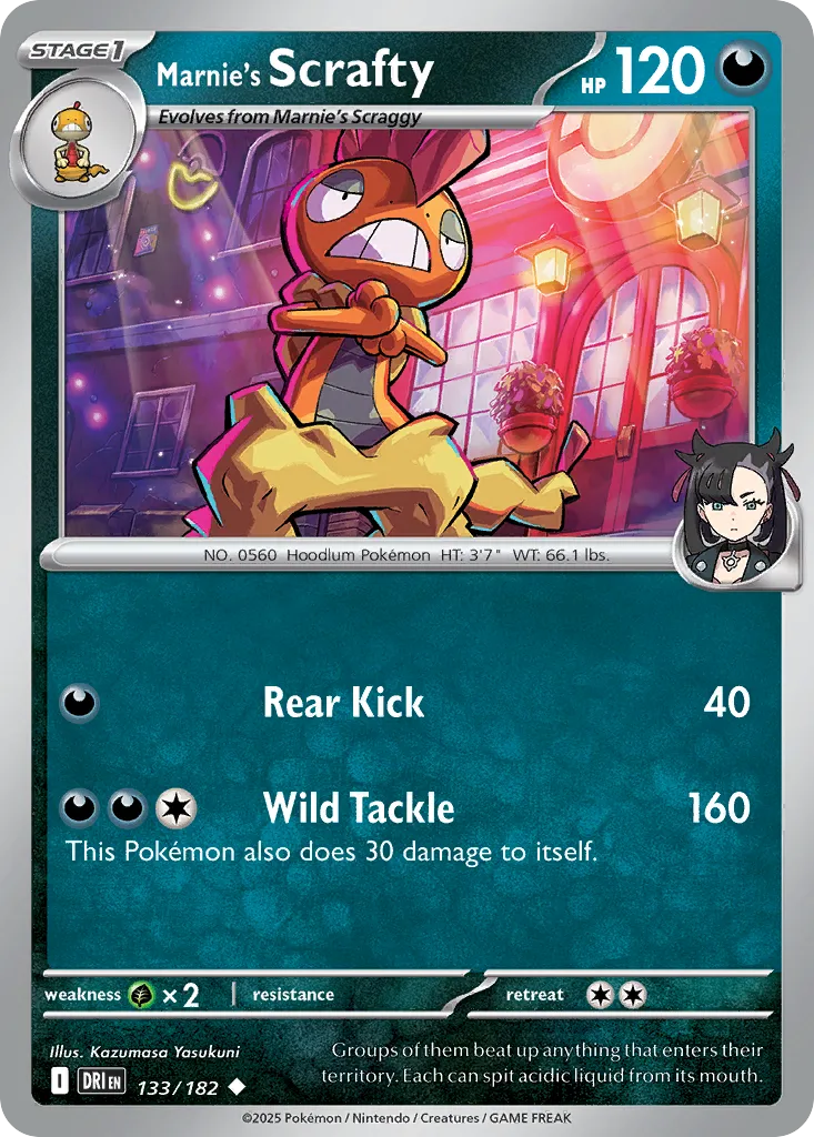 Marnie's Scrafty — SV10: Destined Rivals — Pokémon