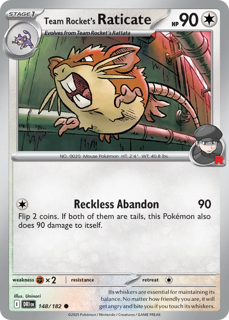 Rattatac de la Team Rocket — SV10: Destined Rivals — Pokémon