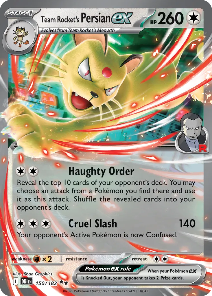 Team Rocket's Persian ex — SV10: Destined Rivals — Pokémon