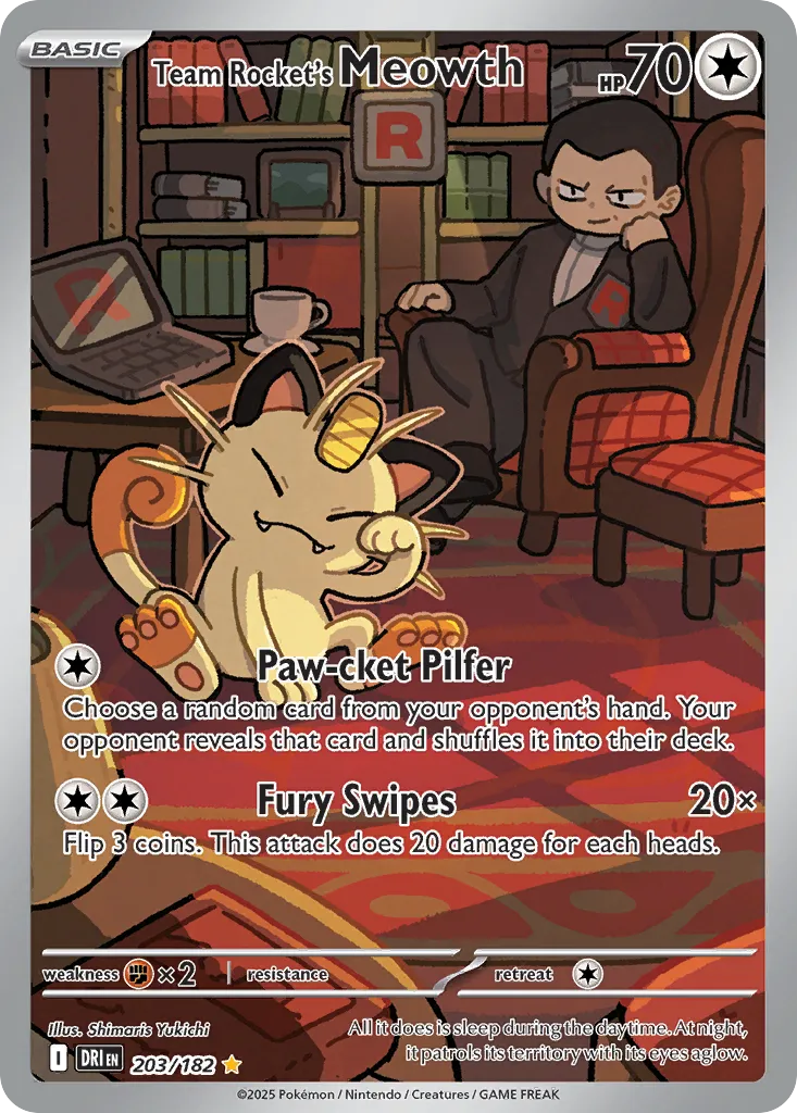 Team Rocket's Meowth — SV10: Destined Rivals — Pokémon