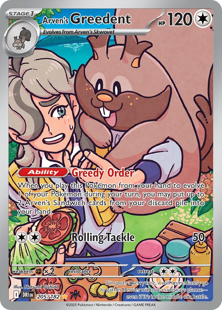 Arven's Greedent — SV10: Destined Rivals — Pokémon