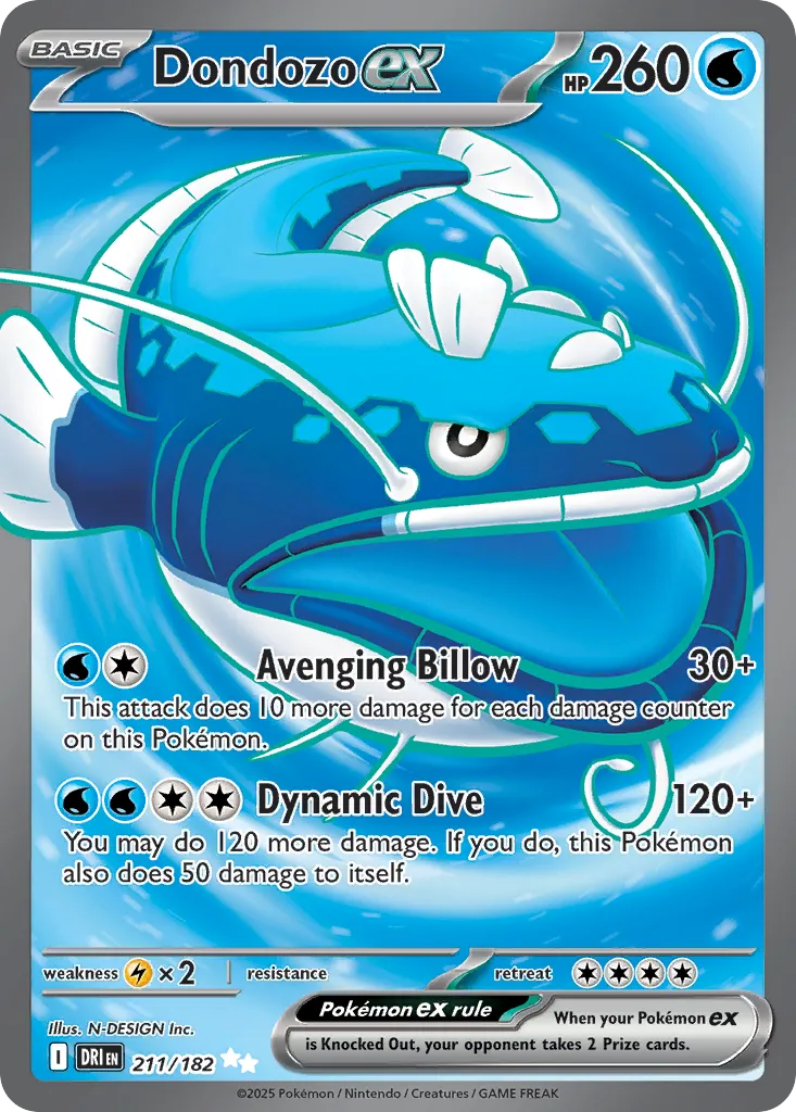 Dondozo ex from SV10: Destined Rivals - Pokemon