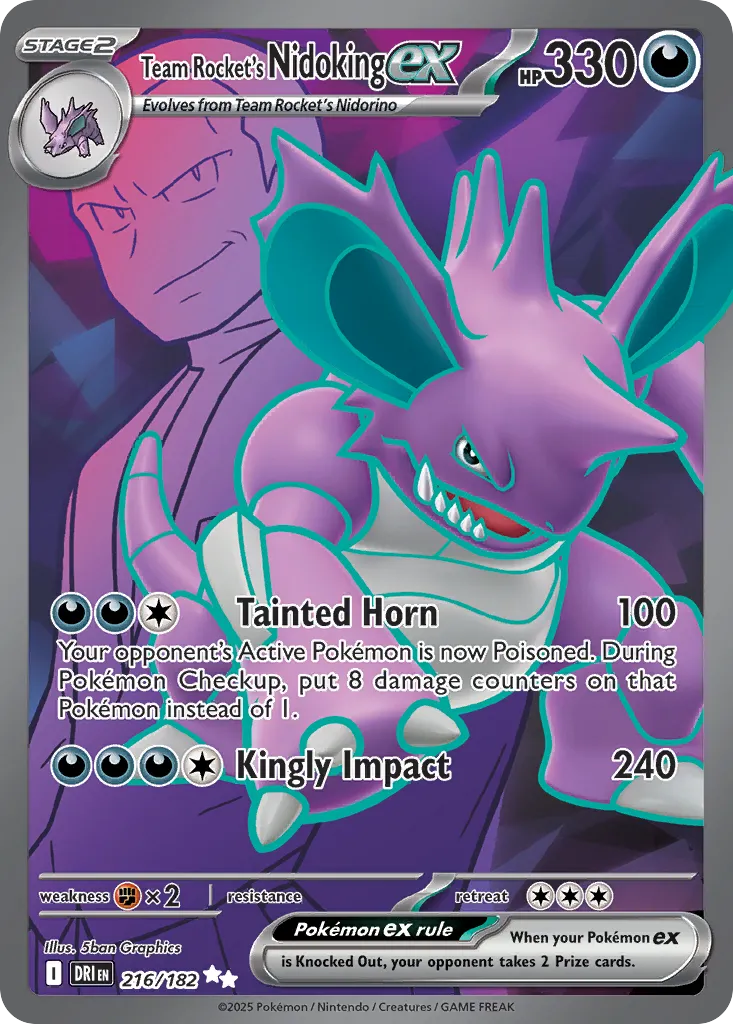 Team Rocket's Nidoking ex — SV10: Destined Rivals — Pokémon