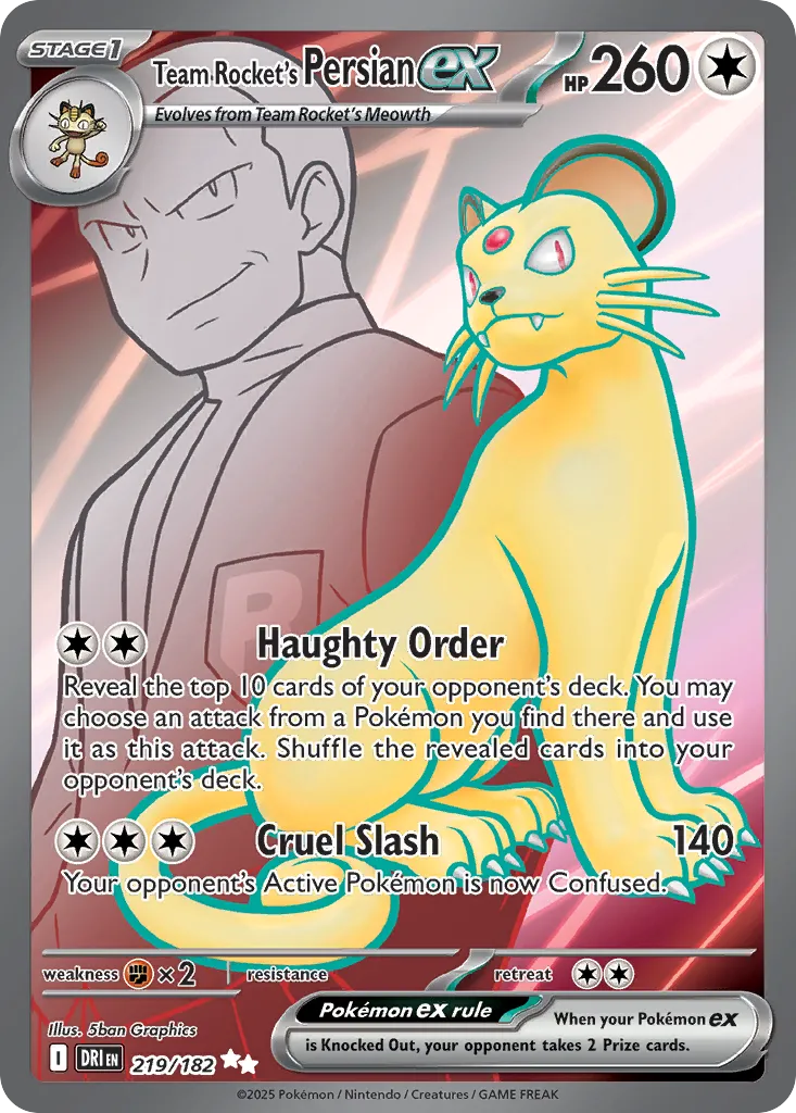 Team Rocket's Persian ex — SV10: Destined Rivals — Pokémon